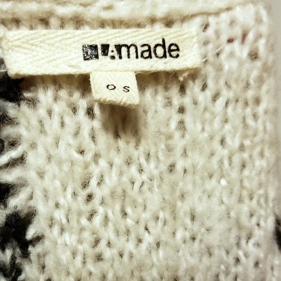 LAmade Lucy Black Fringe Blanket Cardigan Sz O/S - Picture 6 of 8